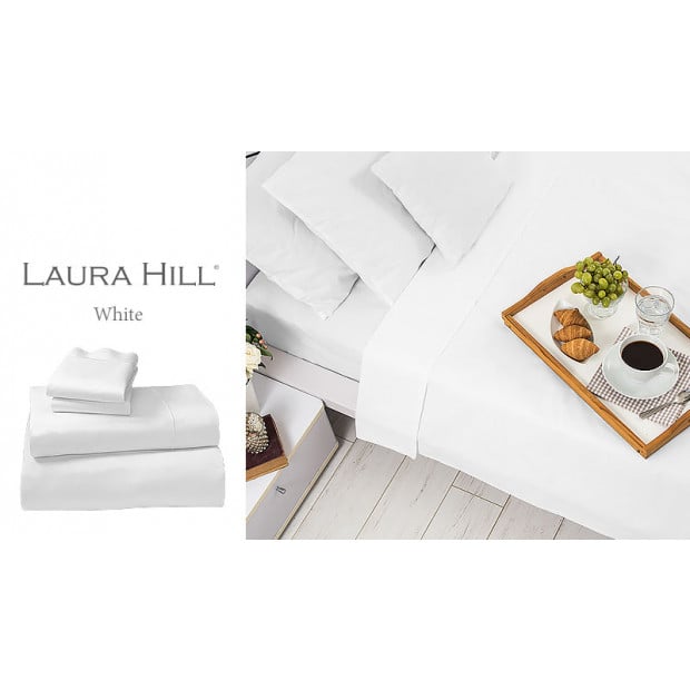 1000tc Cotton Rich King Sheet Set - White Image 2