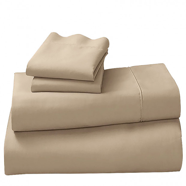 1000tc Cotton Rich Queen Sheet Set - Latte