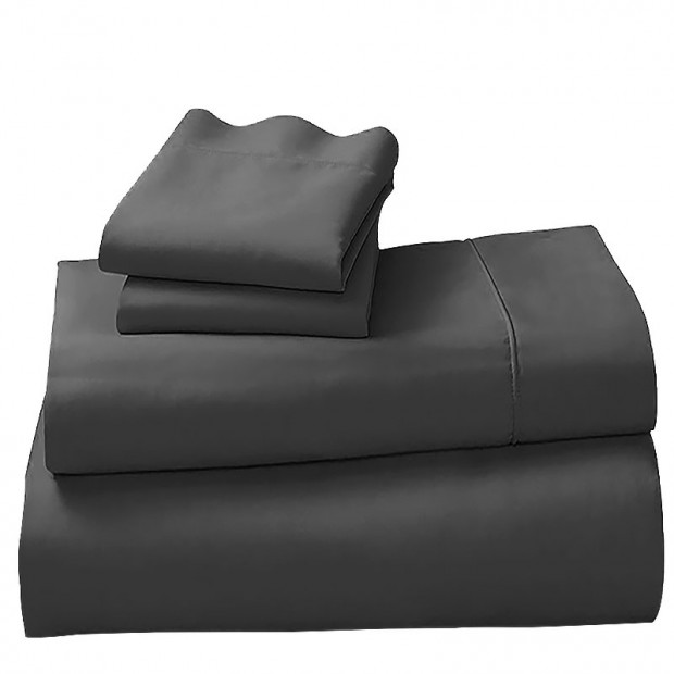 1000tc Cotton Rich King Sheet Set - Pewter