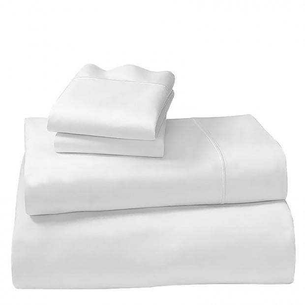 1000tc Cotton Rich King Sheet Set - White
