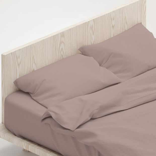 1000 Thread Count Cotton Rich Double Bed Sheet Set 4 Piece in Linen Image 5