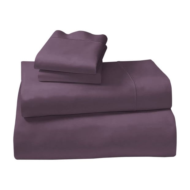 1000 Thread Count Cotton Rich King Bed Sheets 4-Piece Set - Lilac Image 2