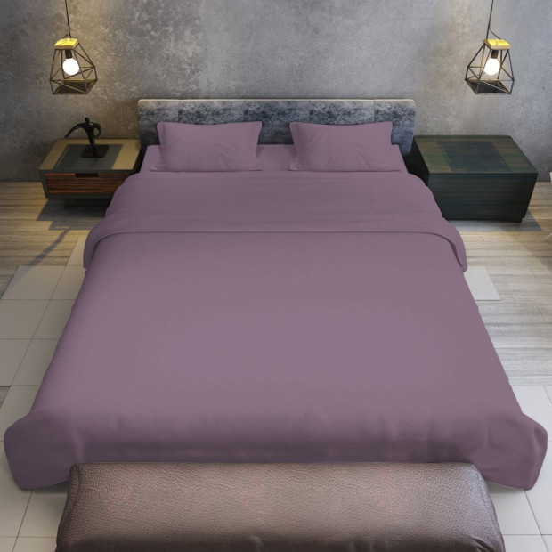 1000 Thread Count Cotton Rich King Bed Sheets 4-Piece Set - Lilac Image 7