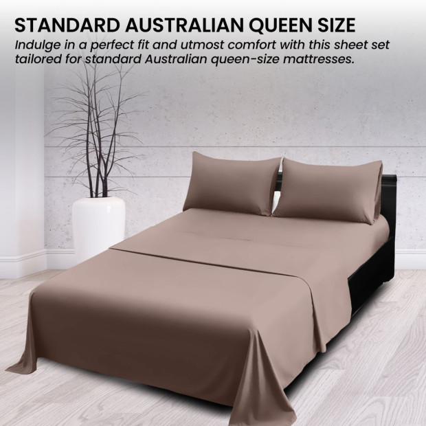 1000 Thread Count Cotton Rich King Bed Sheets 4-Piece Set - Linen Image 4