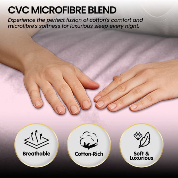 1000 Thread Count Cotton Rich Queen Bed Sheet Set 4-Piece Gift Pack in Pink Image 5