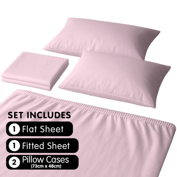 1000 Thread Count Cotton Rich Queen Bed Sheet Set 4-Piece Gift Pack in Pink Image 7