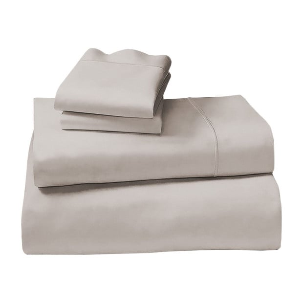 1000 Thread Count Cotton Rich King Bed Sheets 4-Piece Set - Silver Image 2