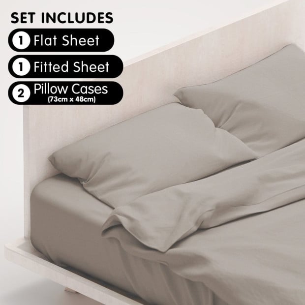 1000 Thread Count Cotton Rich King Bed Sheet Set 4-Piece Gift Pack in Silver Image 6
