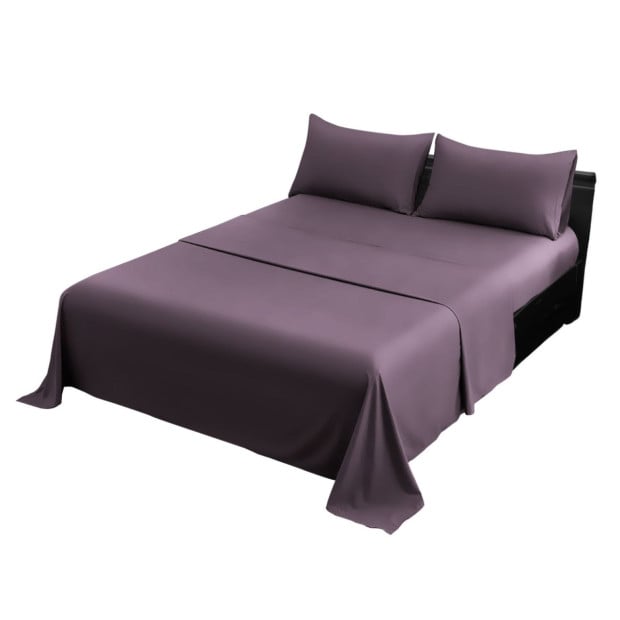 1000 Thread Count Cotton Rich Queen Bed Sheet Set 4-Piece Gift Pack in Lilac Image 3
