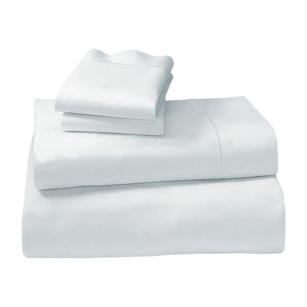 1000 Thread Count Cotton Rich Queen Bed Sheets 4-Piece Set - Pale Blue Image 2