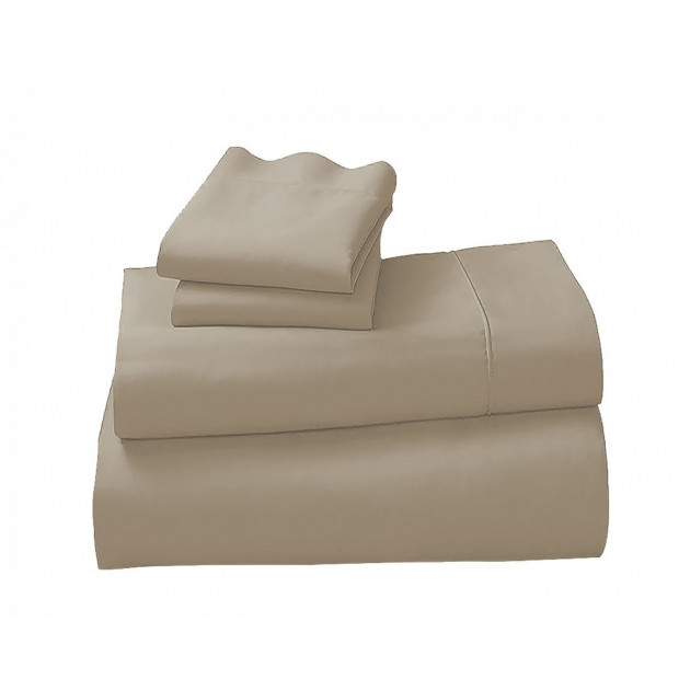 1000 Thread Count Cotton Rich Queen Bed Sheets 4-Piece Set - Taupe