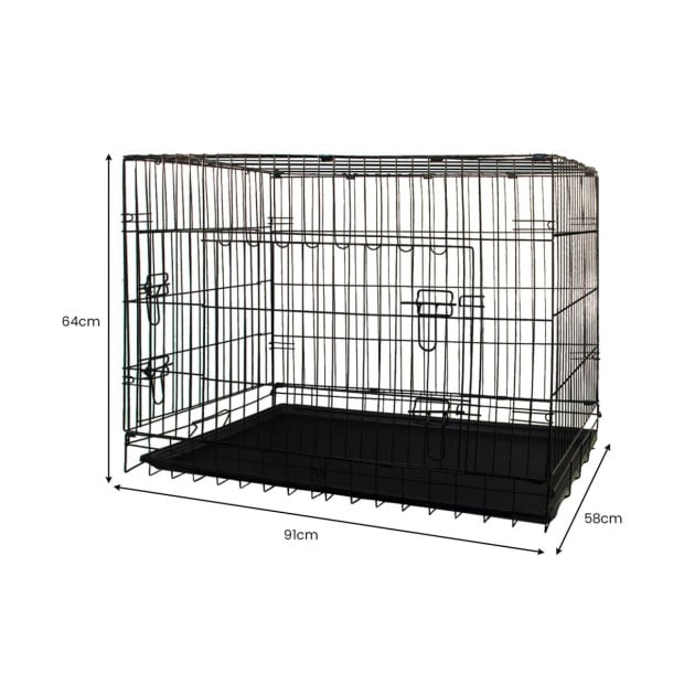 Royale 36in Foldable Pet Wire Dog Crate - Medium Image 2