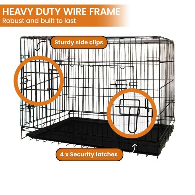 Royale 36in Foldable Pet Wire Dog Crate - Medium Image 4