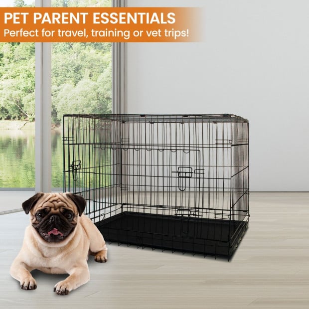 Royale 36in Foldable Pet Wire Dog Crate - Medium Image 6
