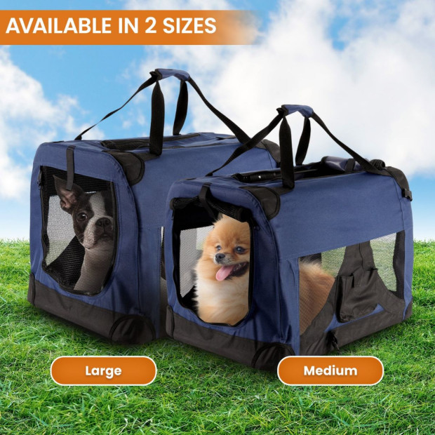Royale Heavy Duty Soft Collapsible Pet Carrier - Medium Image 10