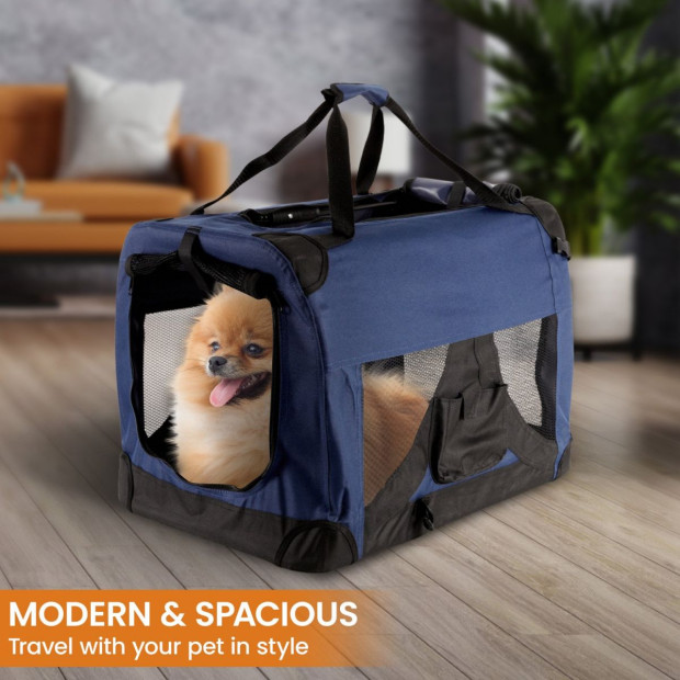 Royale Heavy Duty Soft Collapsible Pet Carrier - Medium Image 6