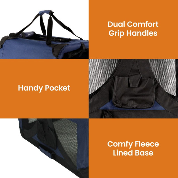 Royale Heavy Duty Soft Collapsible Pet Carrier - Medium Image 9