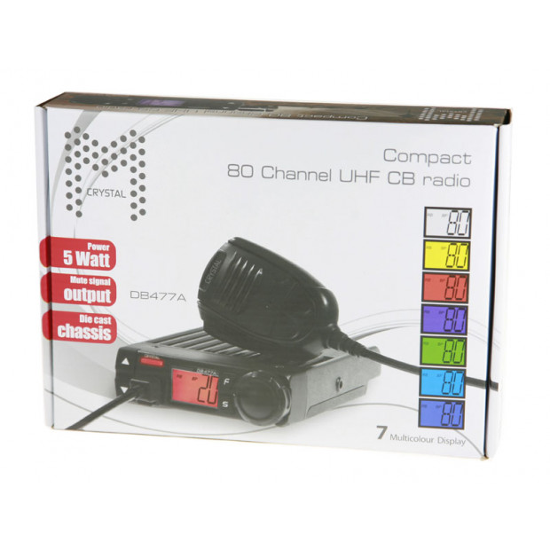 Crystal Mobile - 5W Compact in Car UHF CB Radio Image 2