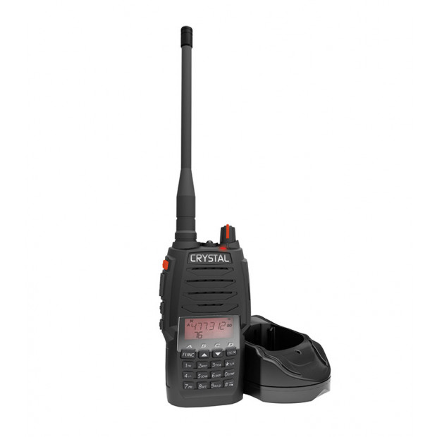 Crystal Mobile - 5W Handheld UHF CB Radio - Rechargeable 