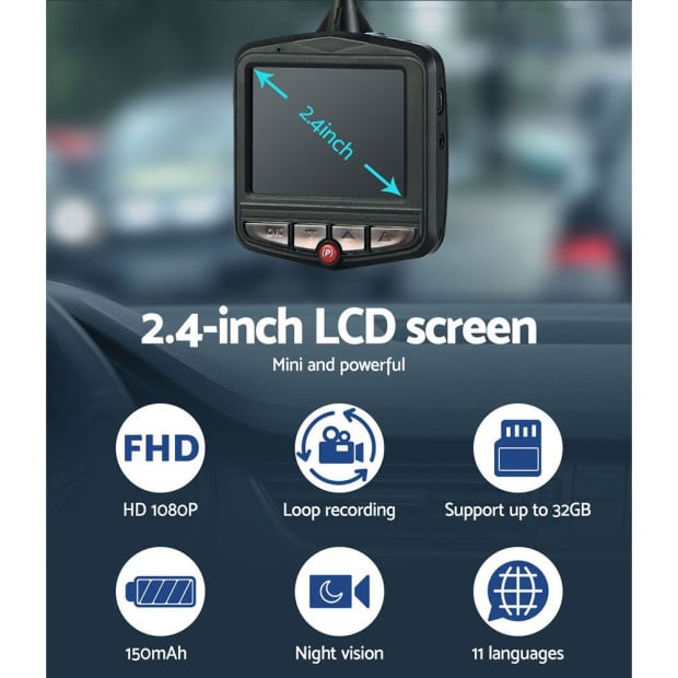 Mini Car Dash Camera 1080p 2.4 Lcd Video Dvr Recorder Camera Front Cam Image 8