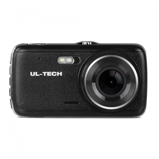 UL Tech 4 Inch Dual Camera Dash Camera - Black Image 2