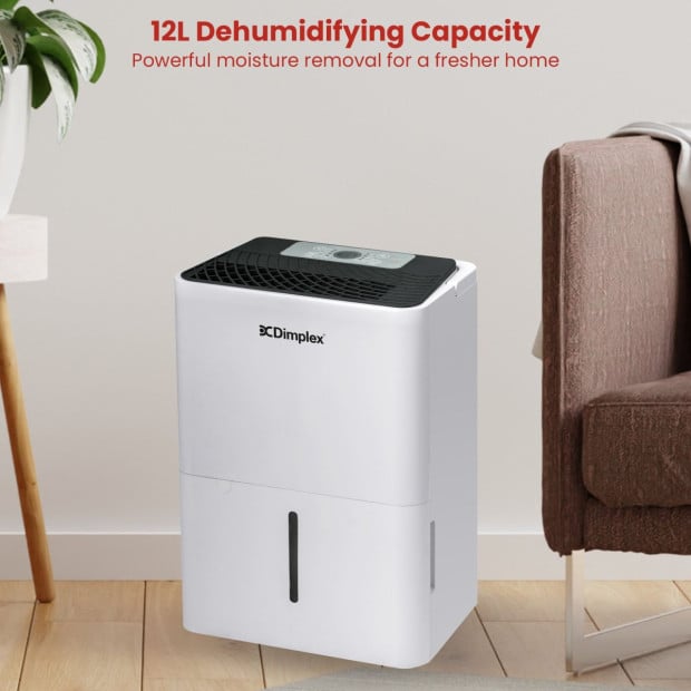 Dimplex Portable 12L Dehumidifier in Black and White Image 6