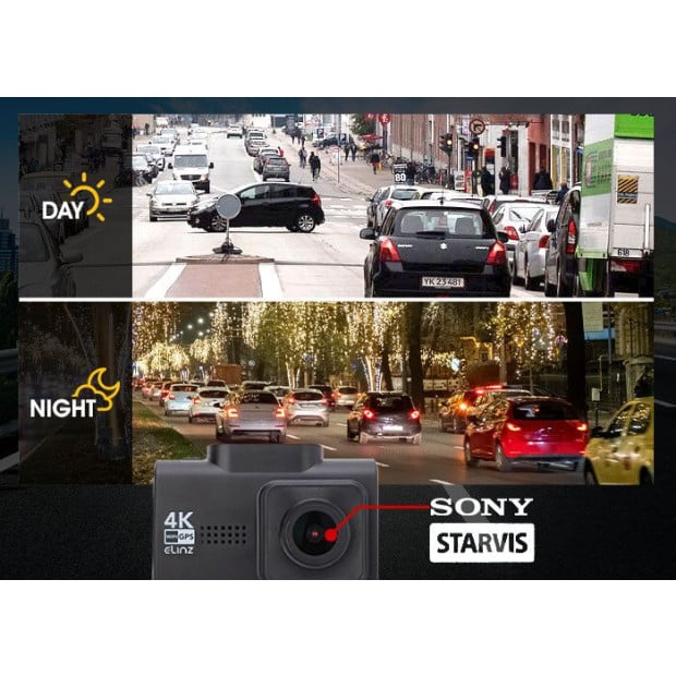 4K 2K Dual Dash Cam WiFi GPS Car Camera Recorder WDR Hud 32gb Image 6