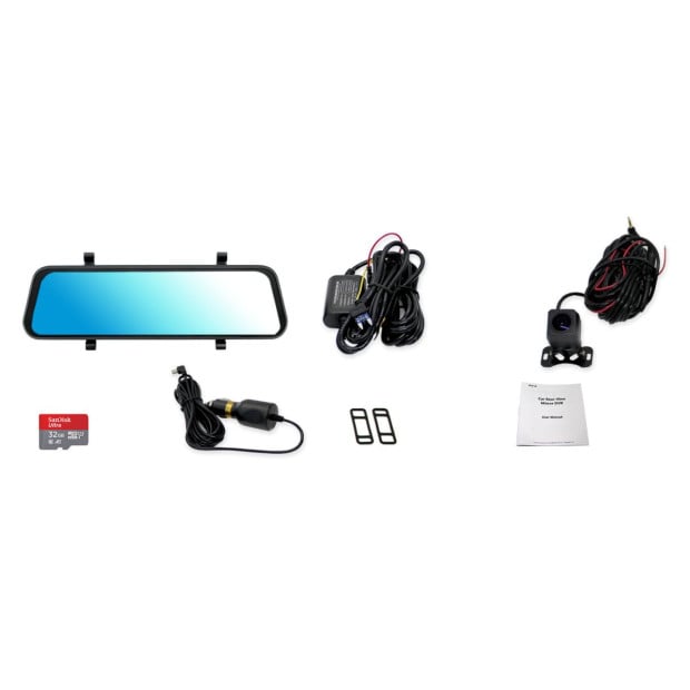 10inch Rearview Mirror Dual 1080p Camera Car Dash Cam Reversing 32GB Image 8
