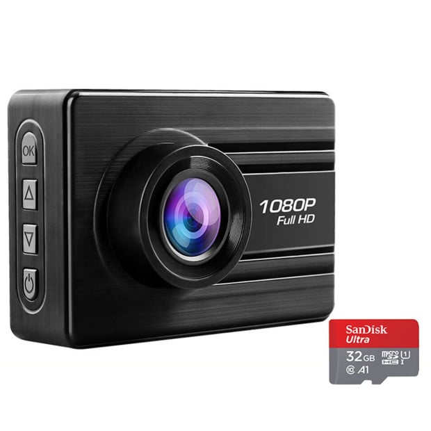 2in Car Dash Cam DVR Camera Recorder 1080p G-sensor Monitor 32GB
