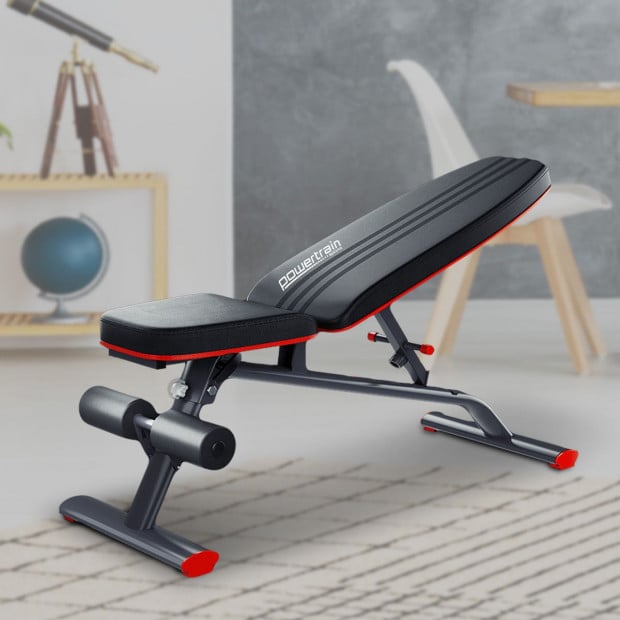 Powertrain Home Gym Bench Adjustable Flat Incline Decline FID Image 14