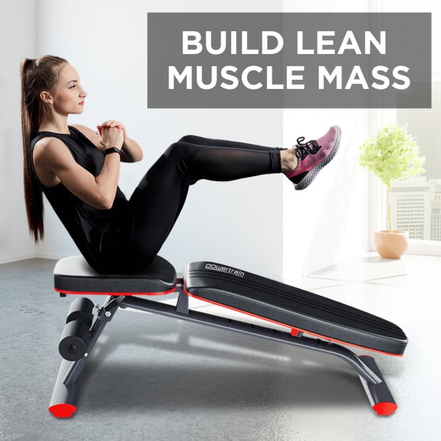 Powertrain Home Gym Bench Adjustable Flat Incline Decline FID Image 8