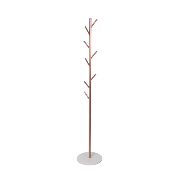 Coat Rack Hat Clothes Stand Hanger Garment Hook Metal Organizer Rose Gold Image 2