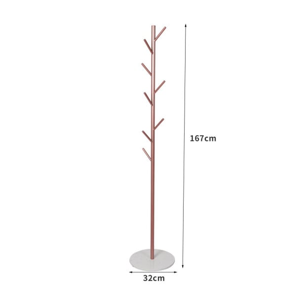 Coat Rack Hat Clothes Stand Hanger Garment Hook Metal Organizer Rose Gold Image 3