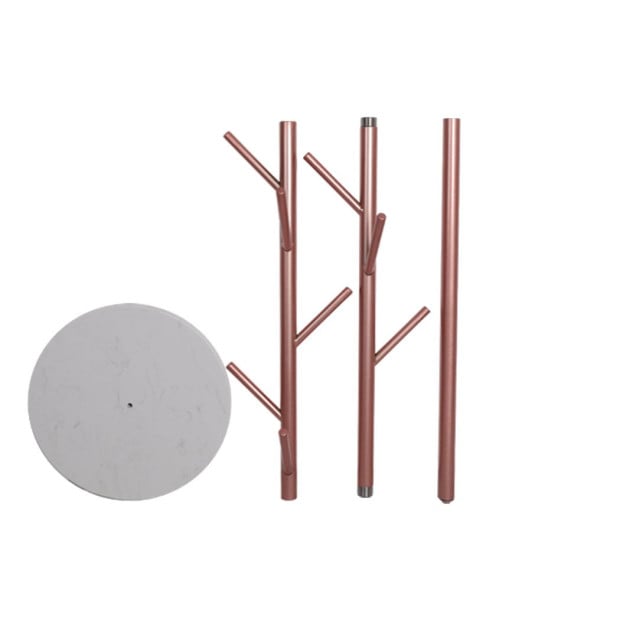 Coat Rack Hat Clothes Stand Hanger Garment Hook Metal Organizer Rose Gold Image 5
