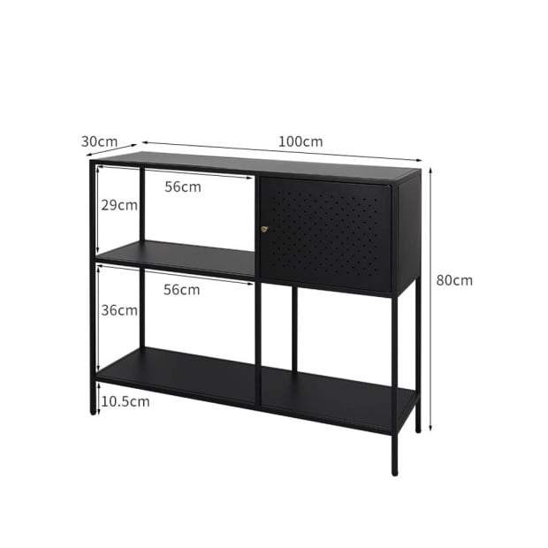 3-Tier Console Table Office Furniture Desk Display Shelf Image 3
