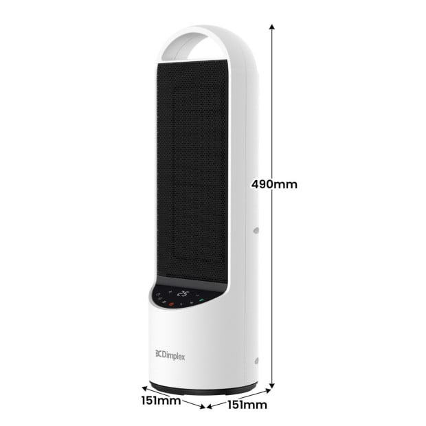 Dimplex 2kW Personal DC Digital Ceramic Heater in Black and White Image 4