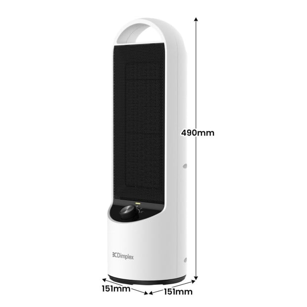 Dimplex 2kW Personal DC Ceramic Heater in Black and White Image 4