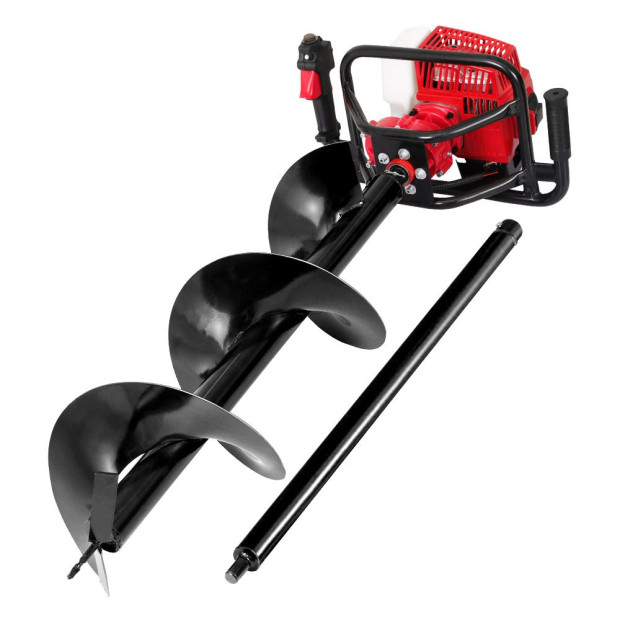 Post Hole Digger 80cc Petrol Earth Auger Fence Borer Drill Bit