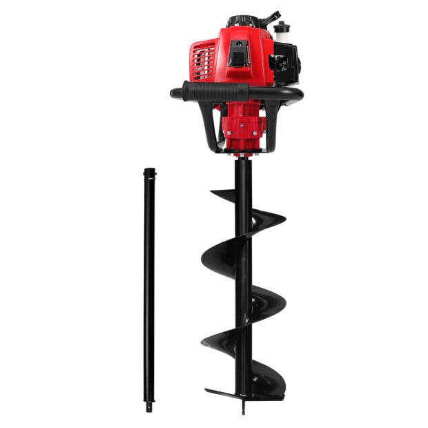 Post Hole Digger 80cc Petrol Earth Auger Fence Borer Drill Bit Image 4