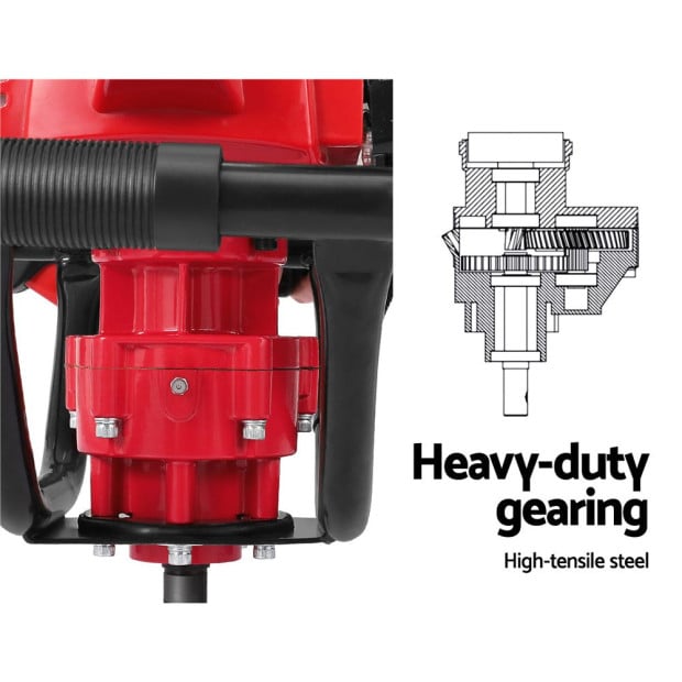 Petrol Post Hole Digger Drill Borer Fence Extension Augers Bits 80cc Image 5