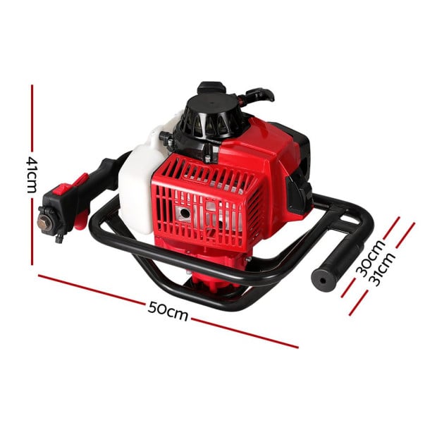 80cc Post Hole Digger Diggers Only Motor Petrol Complete Earth Auger Image 2