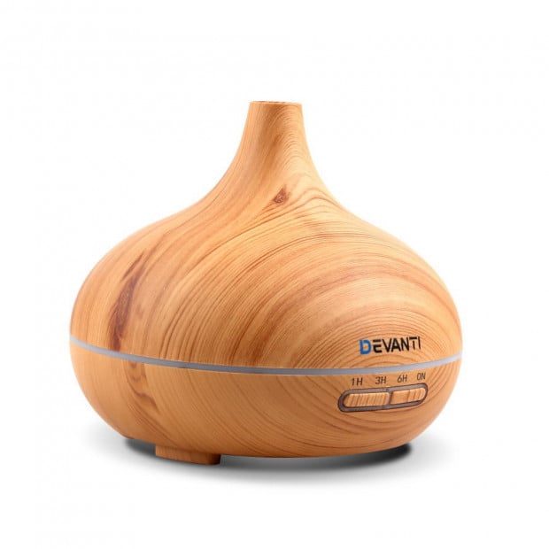 300ml 4-in-1 Aroma Diffuser Light Wood