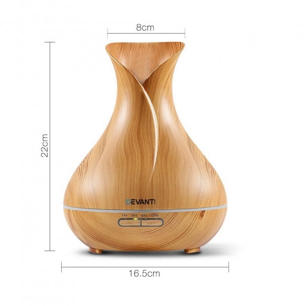 400ml 4-in-1 Aroma Diffuser Light Wood Image 2
