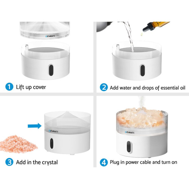 Aroma Diffuser Aromatherapy Essential Oils Air Humidifier Led Crystal Image 7