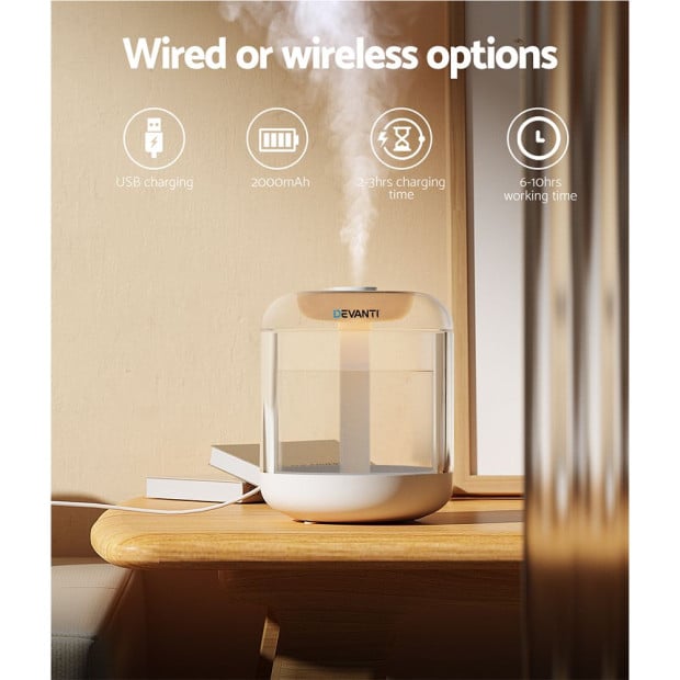 1L Air Humidifier Ultrasonic Purifier Aroma Diffuser Essential Oil LED Image 7