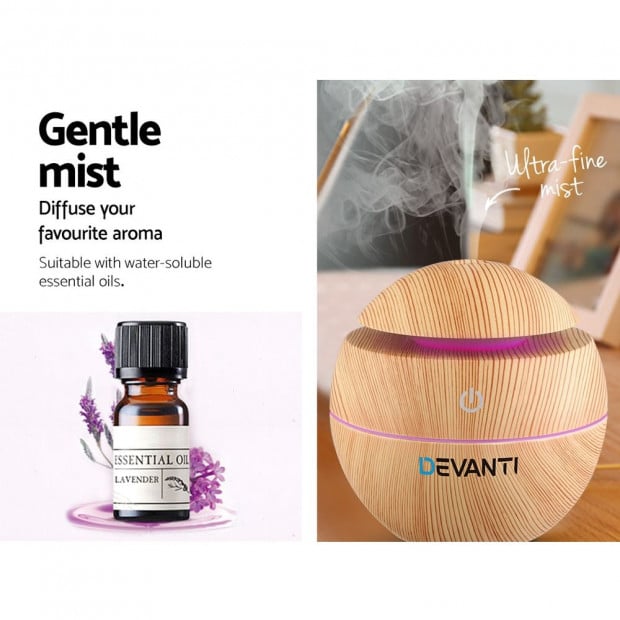 Aromatherapy Diffuser Aroma Essential Oils Air Humidifier LED Light Image 5
