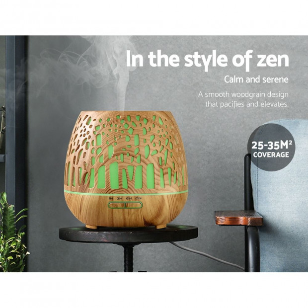 Aroma Diffuser Humidifier Essential Oil Cool Mist Remote Control 400ml Image 3