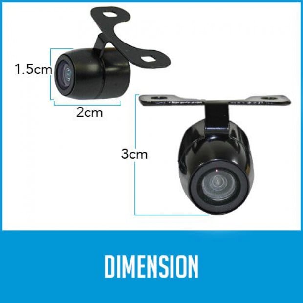 170deg Reversing Camera Cmos Car Rear View Ir Night Vision 12v Elinz Image 3