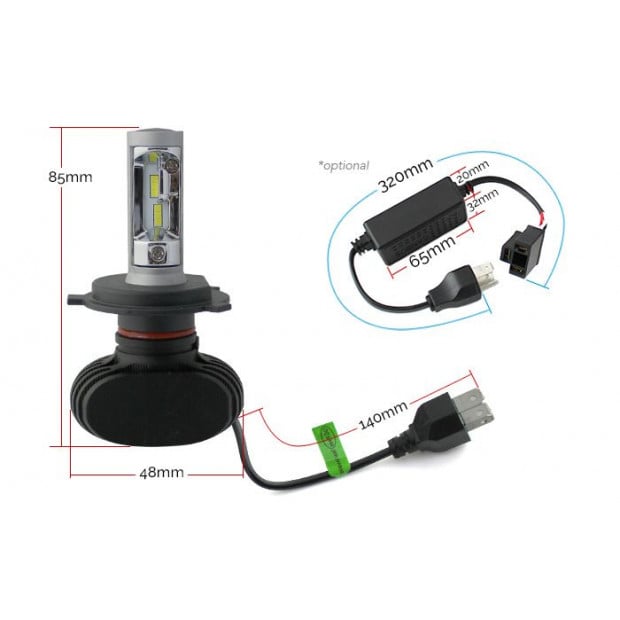 Cosmoblaze H4 180w 18000lm Seoul Csp Chips Led Headlight Kit Elinz Image 7