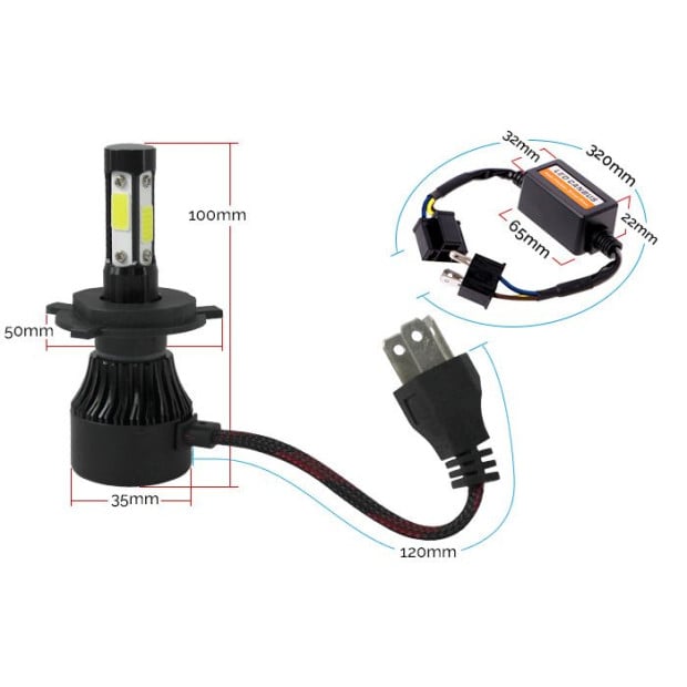 H4 160W Car Led Headlight Kit Without Canbus Image 5